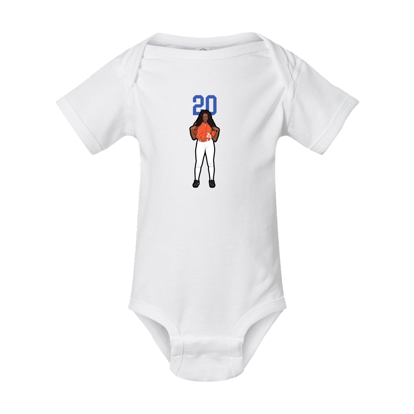 Baby Onesie — Number Top in White