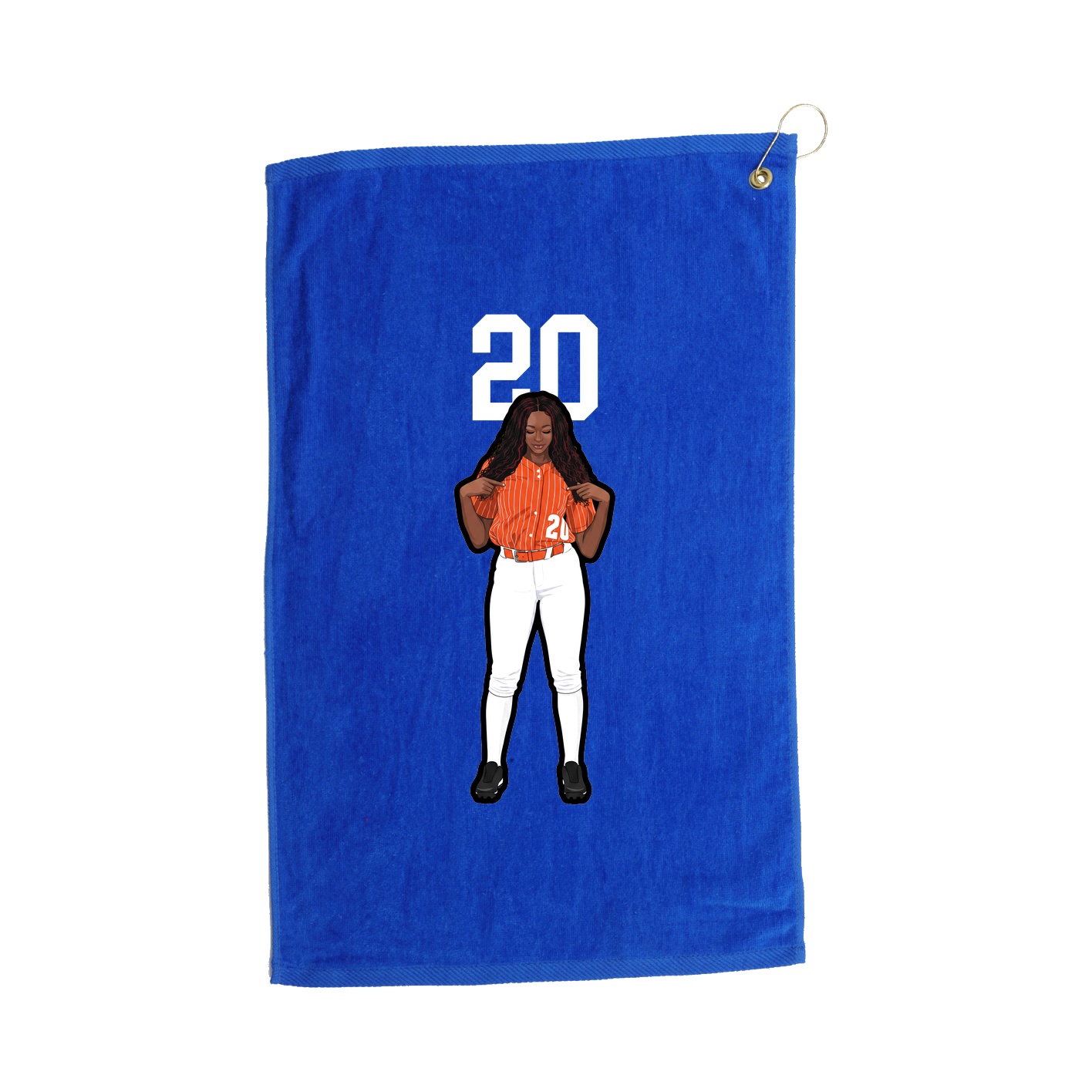 Golf Towel — Number Top in Royal