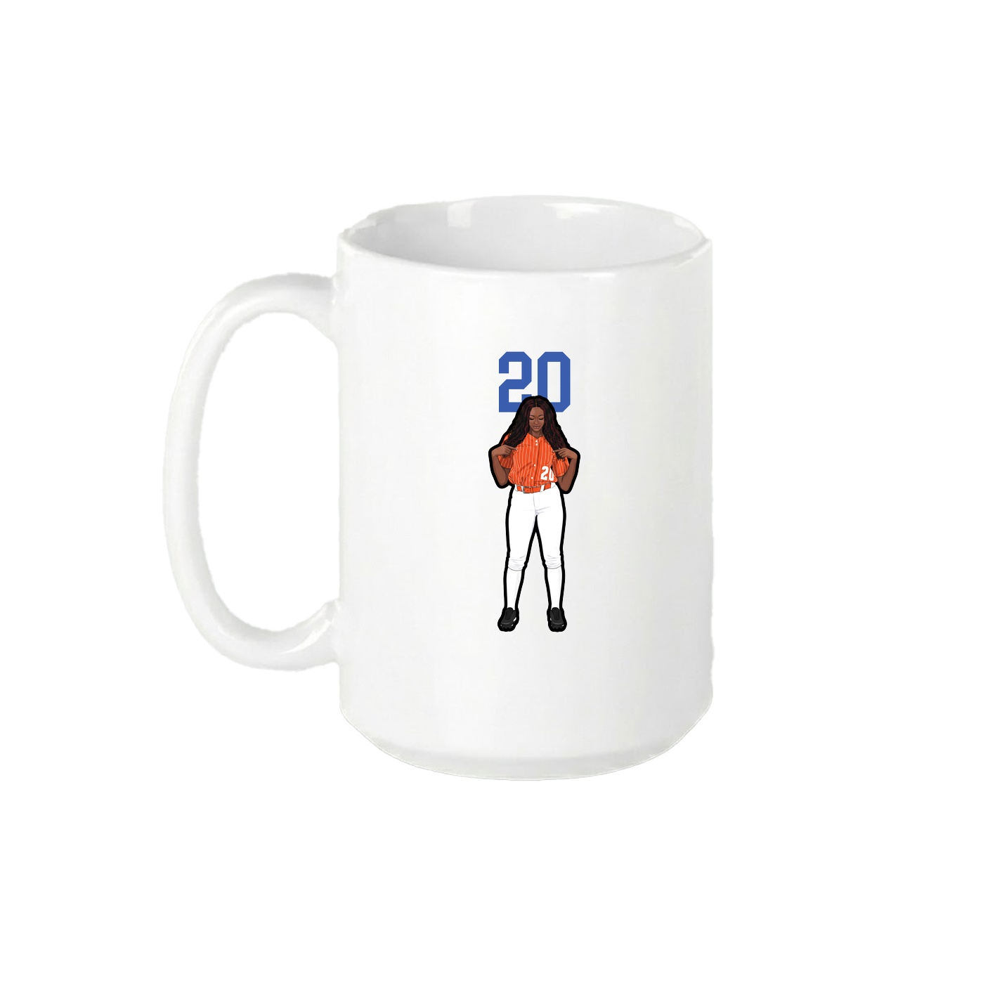 15oz Coffee Mug — Number Top in White