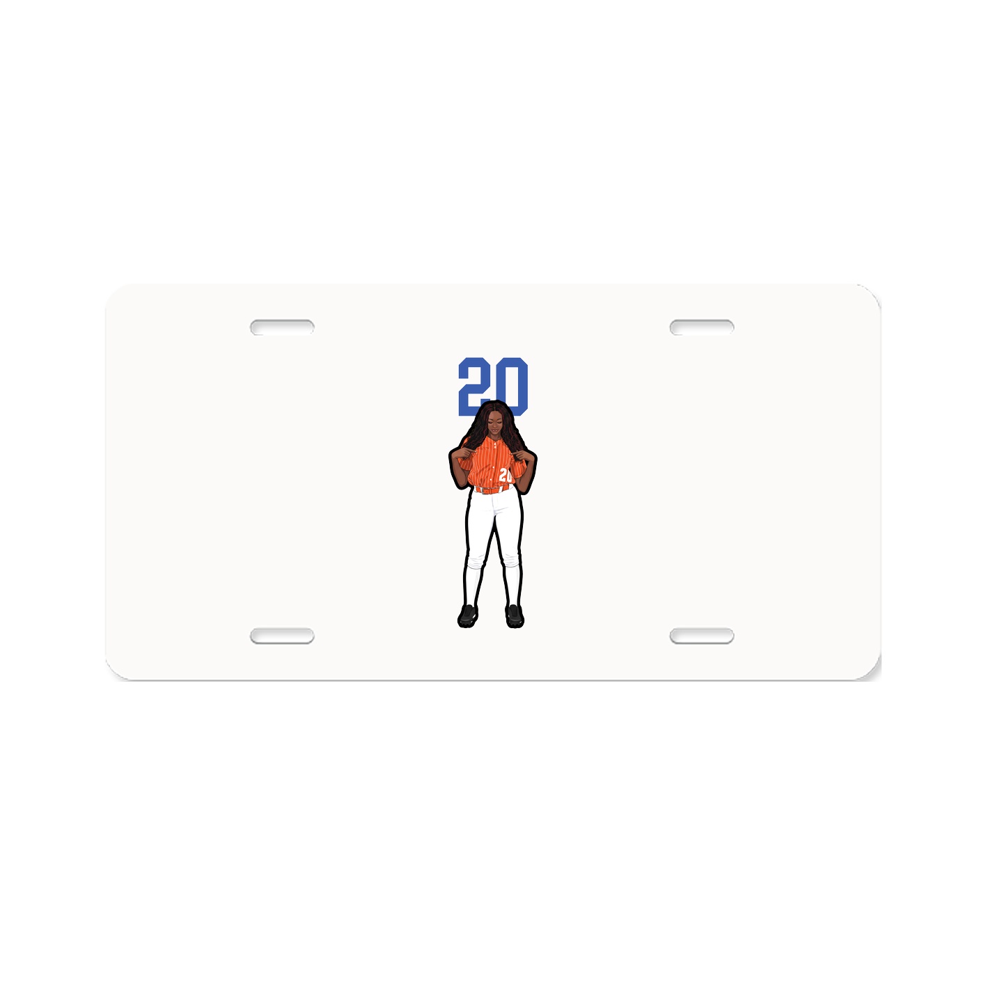 License Plate — Number Top in Classic