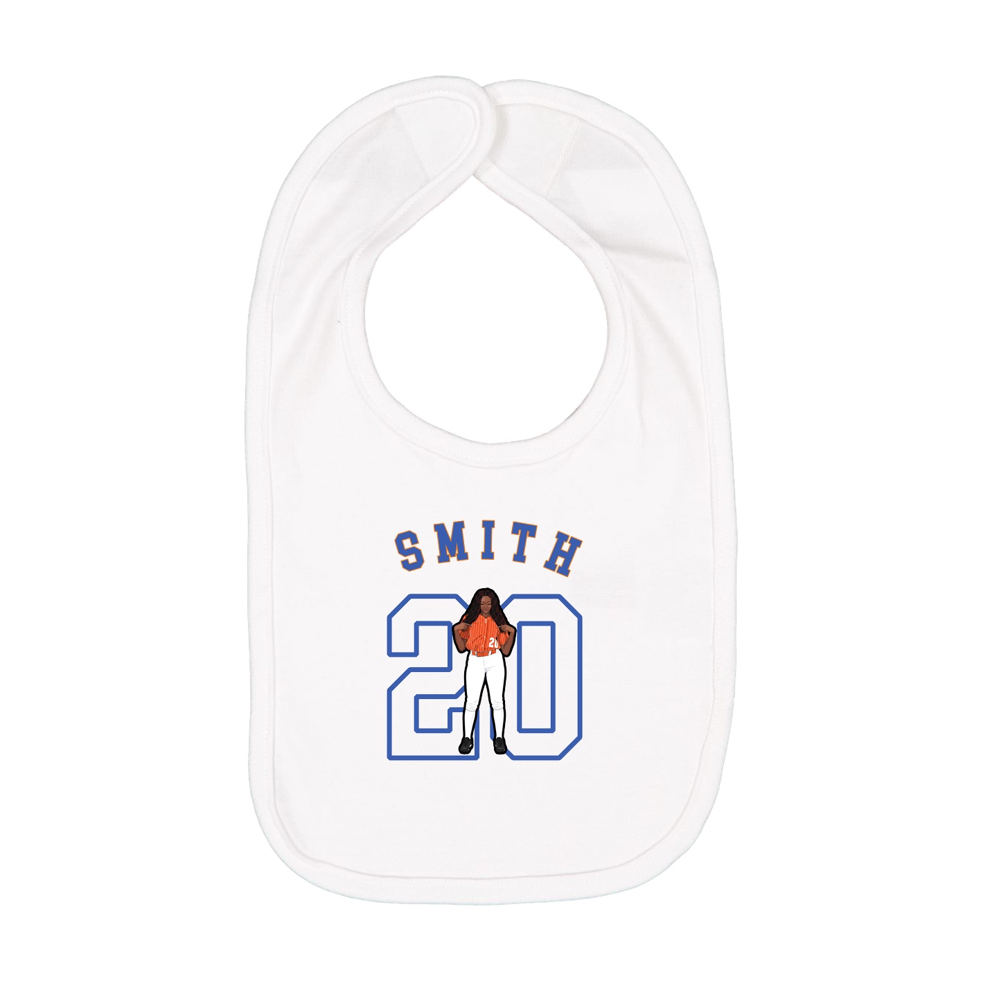 Infant Bib — Shirsey Arch in White