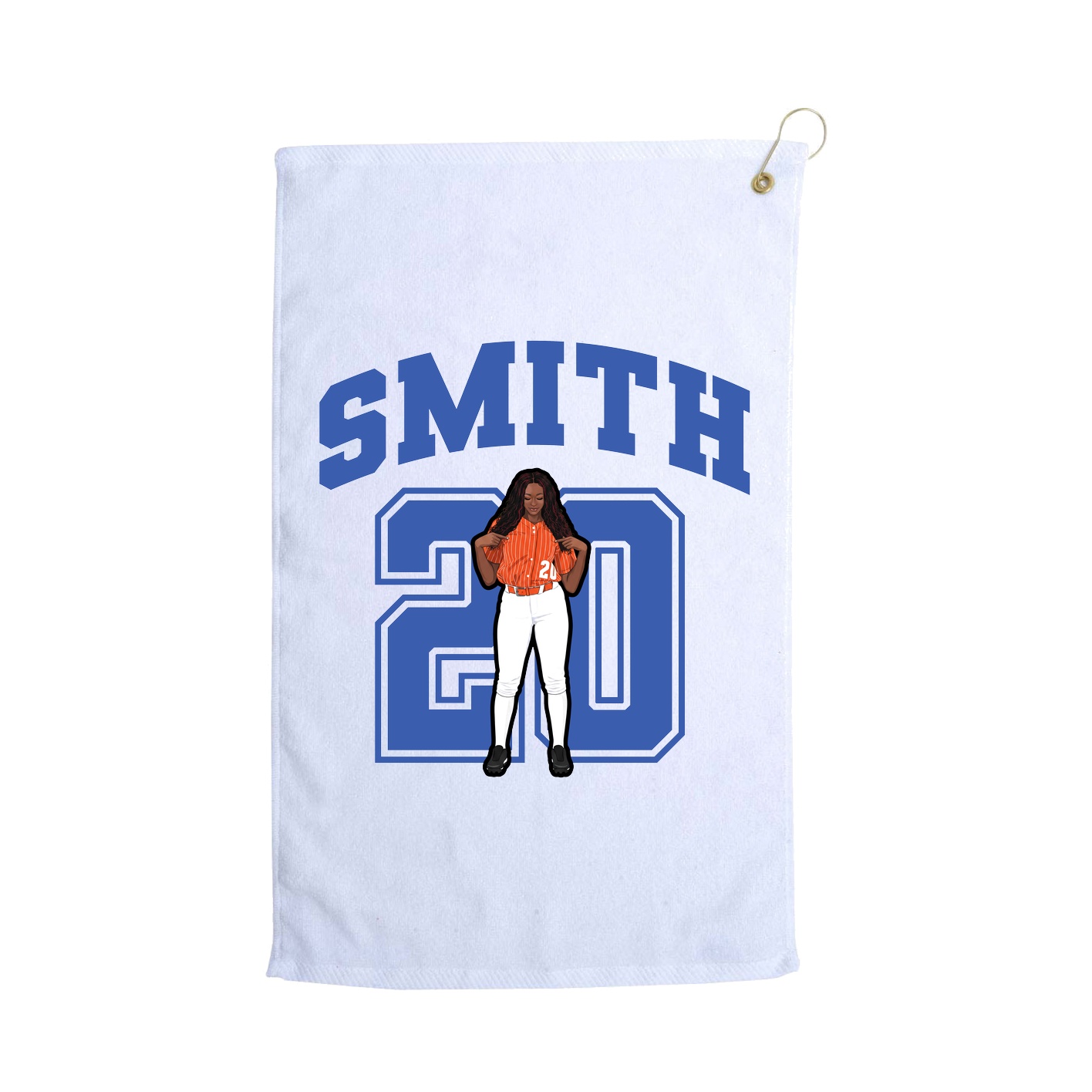 Golf Towel — Number in White
