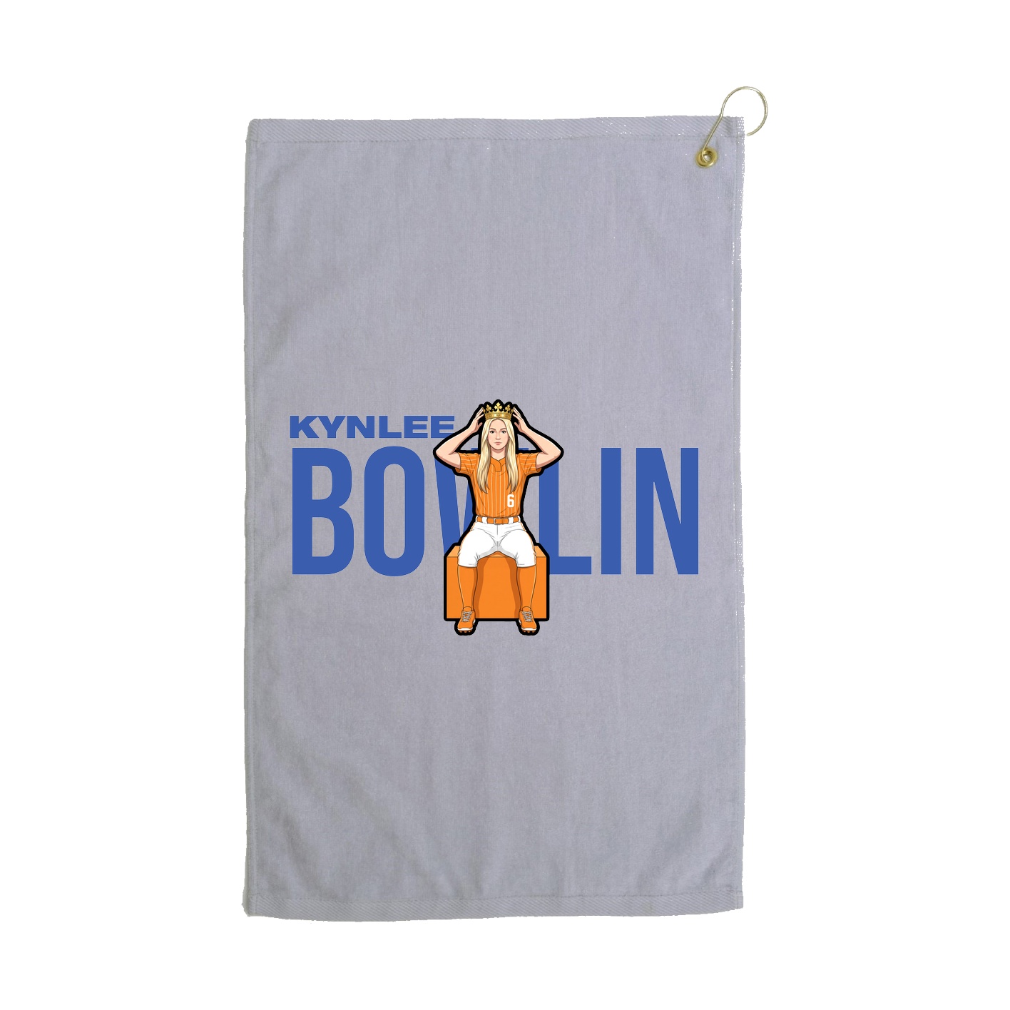 Golf Towel — Player Name in Grey