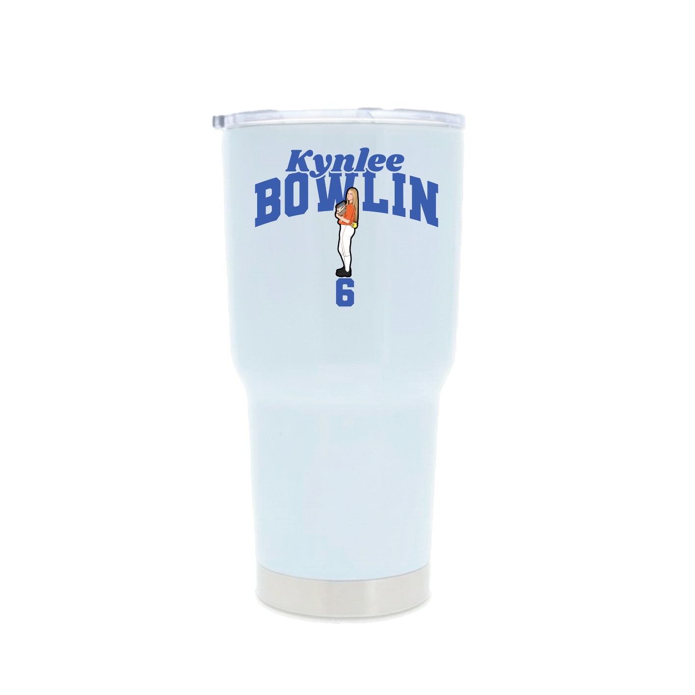 30oz Stainless Steel Tumbler — Signature Arch in White