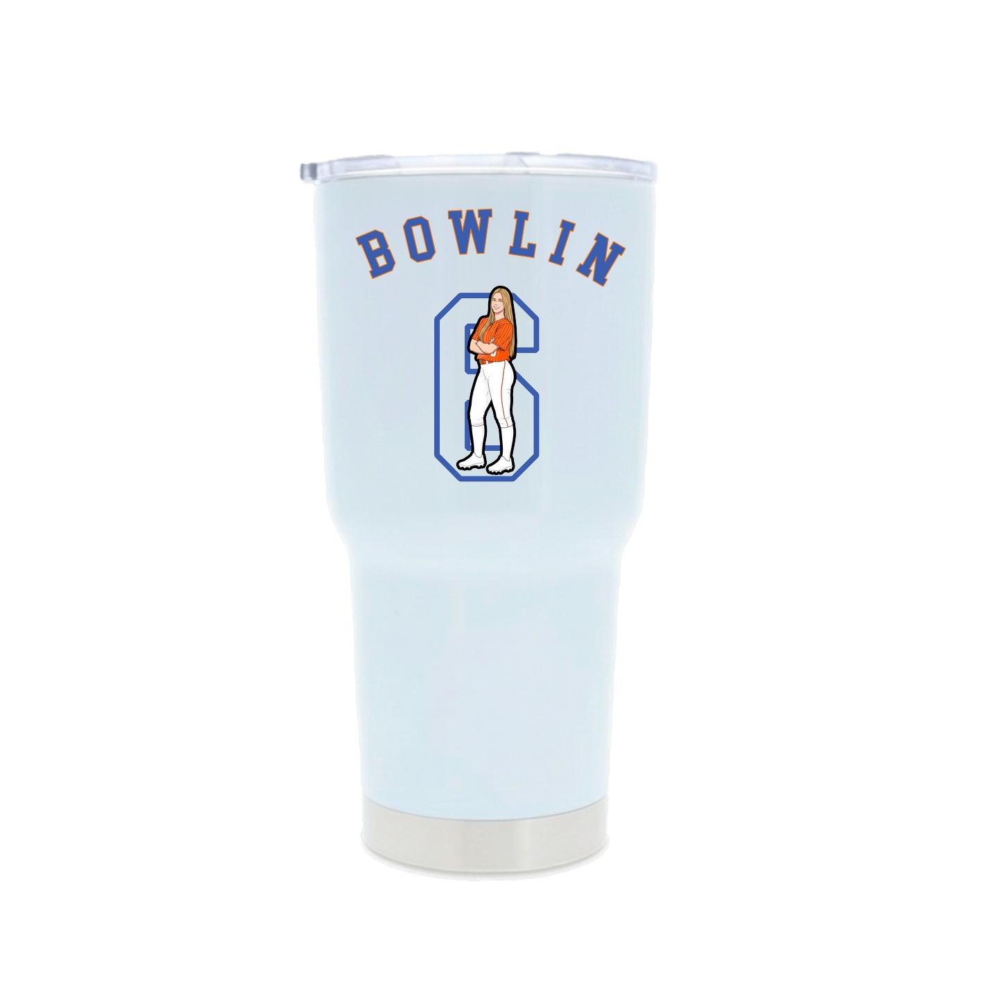 30oz Stainless Steel Tumbler — Shirsey Arch in White