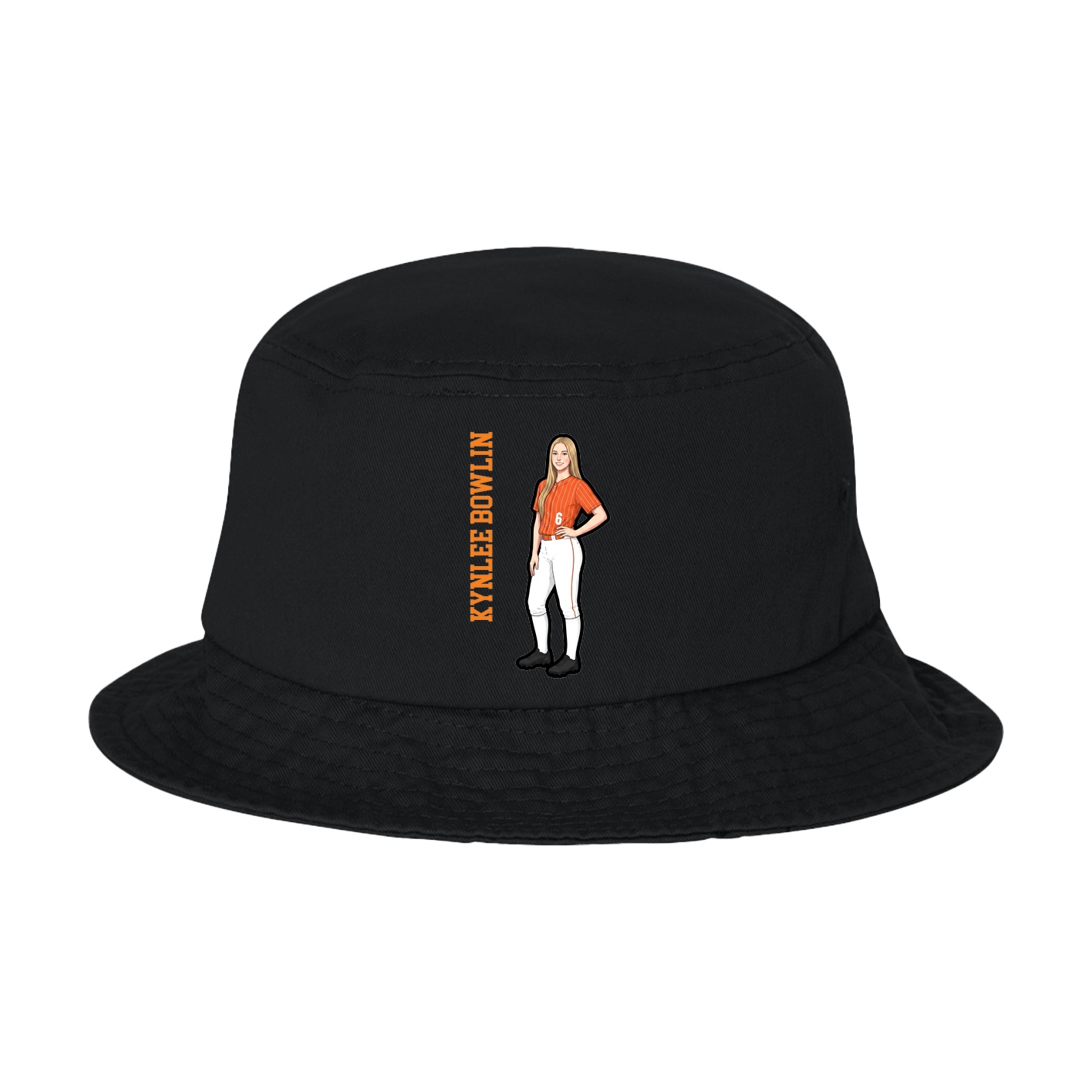 Bucket Cap — Name Vertical in Black