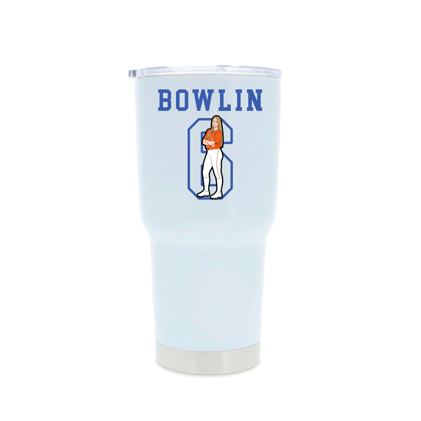 30oz Stainless Steel Tumbler — Shirsey in White