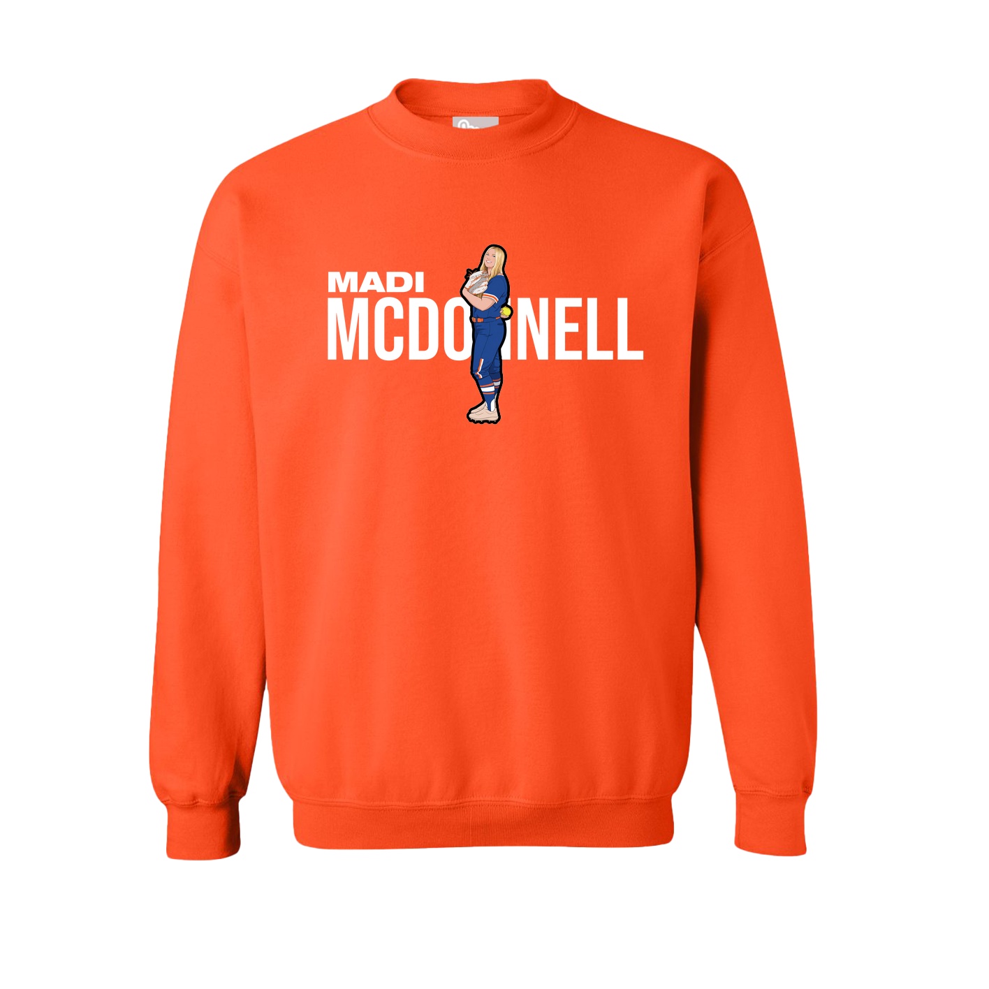 Fleece Crew — Player Name in Orange