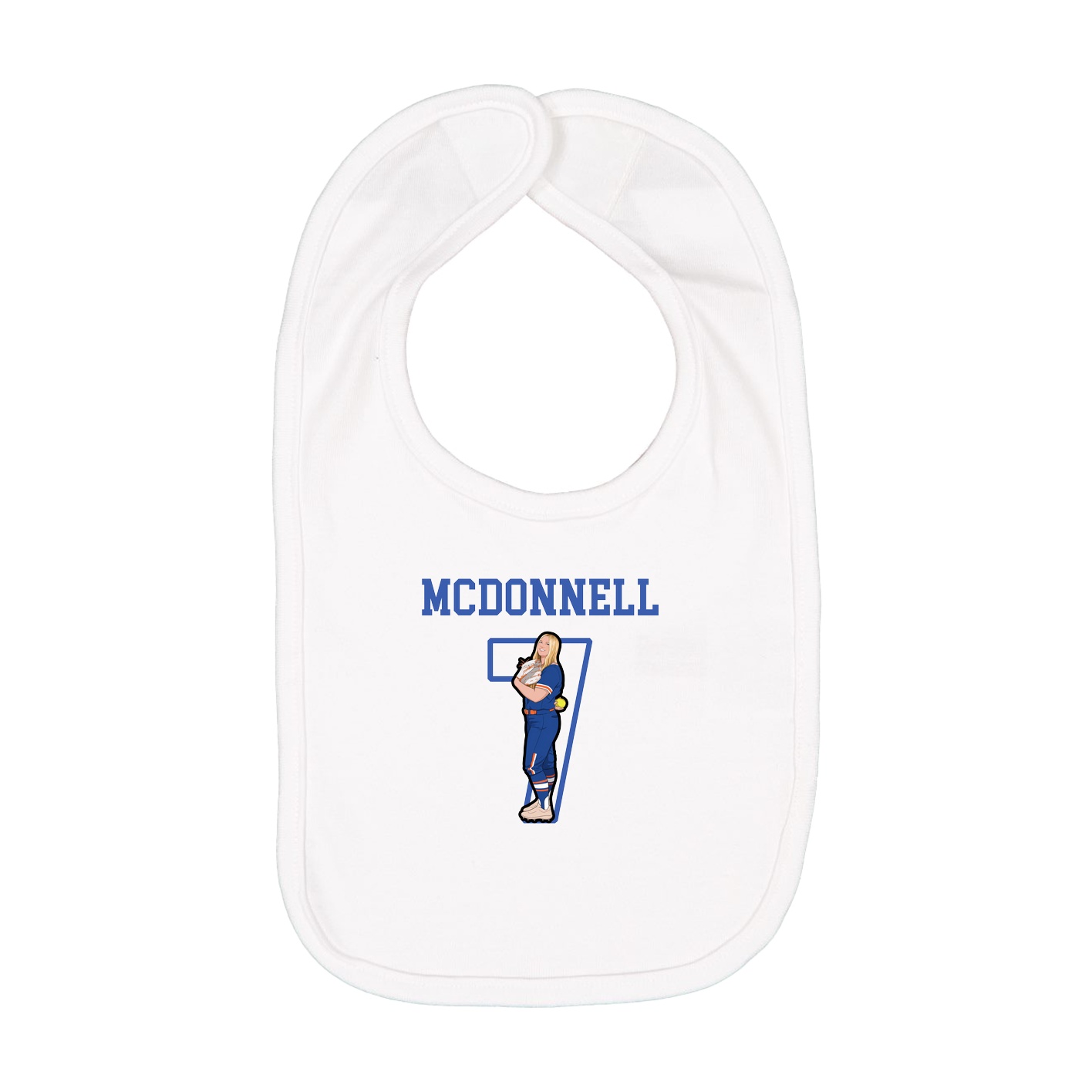 Infant Bib — Shirsey in White