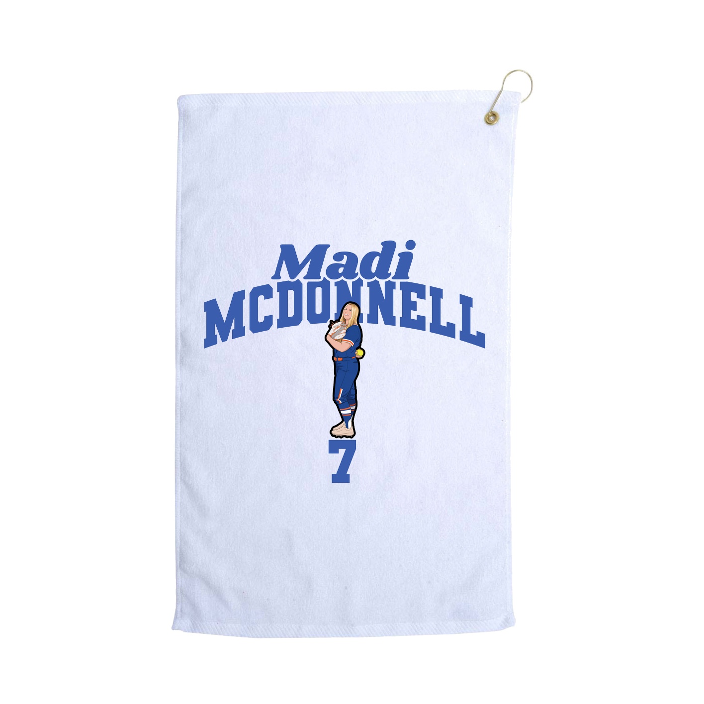 Golf Towel — Signature Arch in White