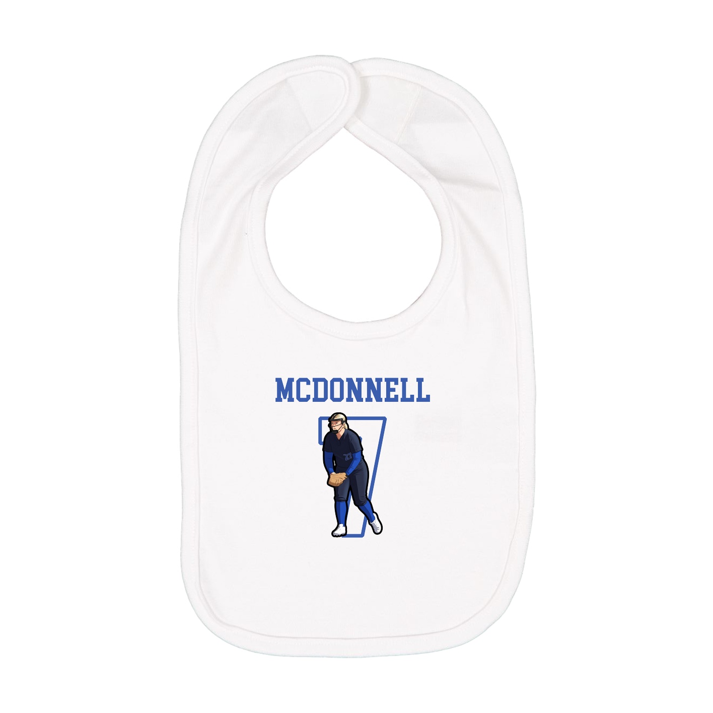 Infant Bib — Shirsey in White