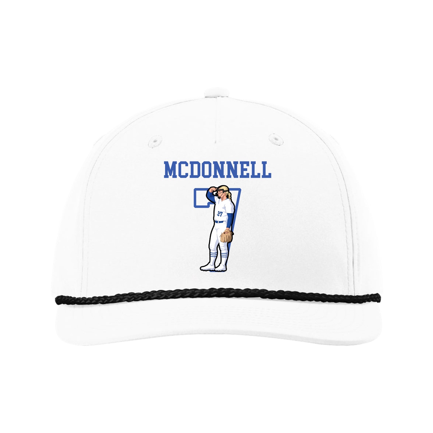 Five-Panel Classic Rope Cap — Shirsey in White