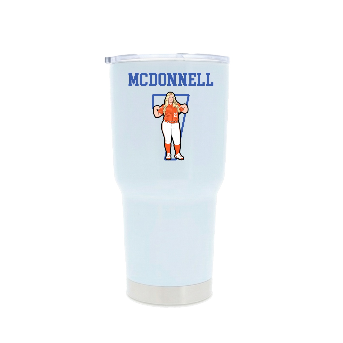 30oz Stainless Steel Tumbler — Shirsey in White