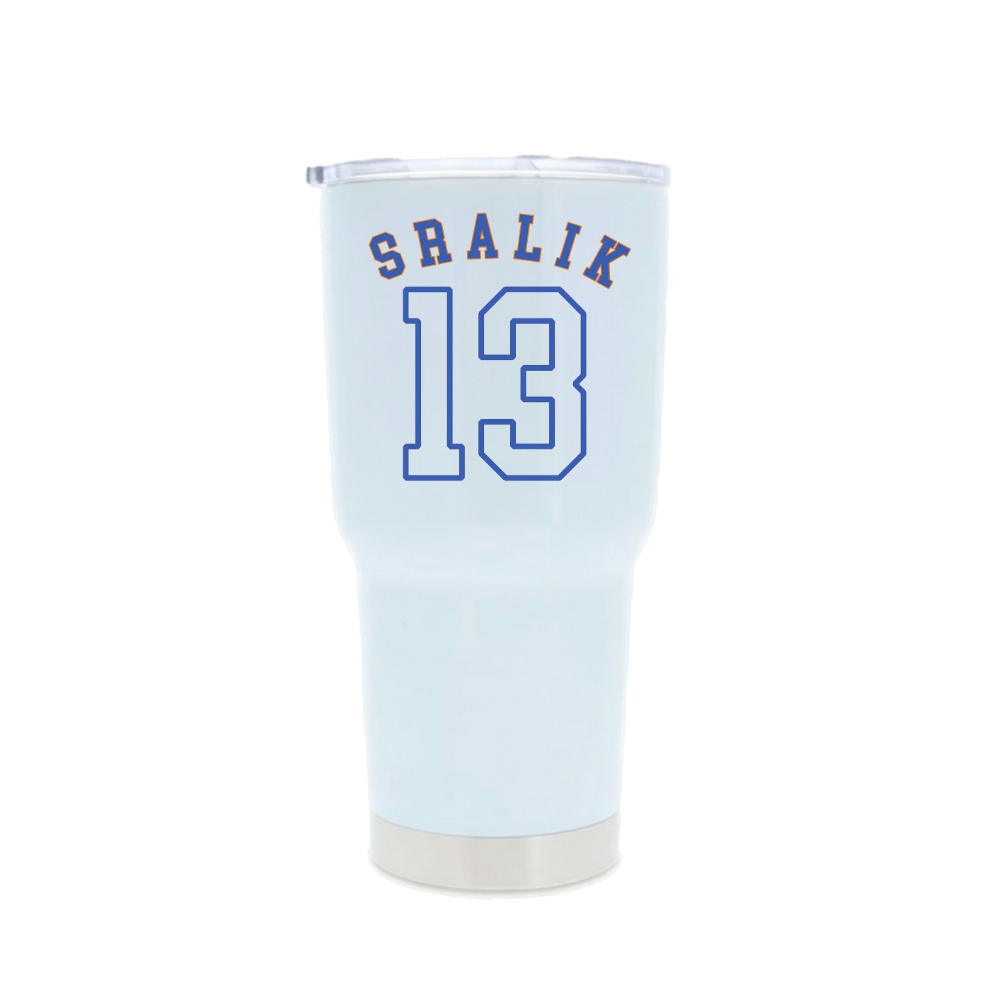 30oz Stainless Steel Tumbler — Shirsey Arch in White