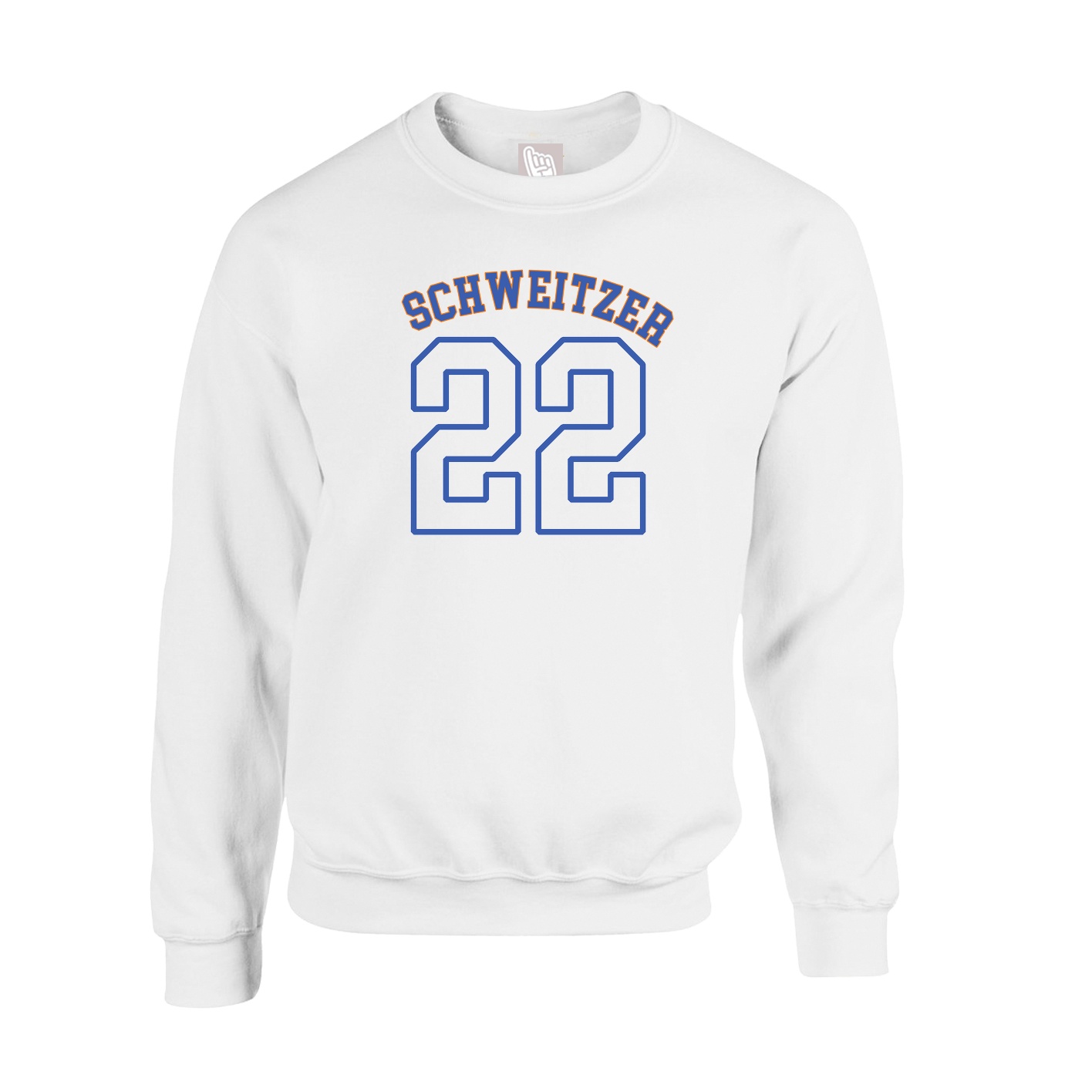 Fleece Crew — Shirsey Arch in White
