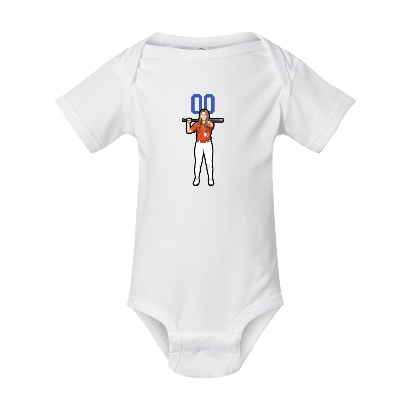 Baby Onesie — Number Top in White