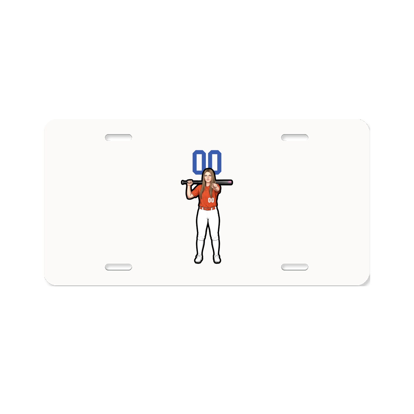 License Plate — Number Top in Classic