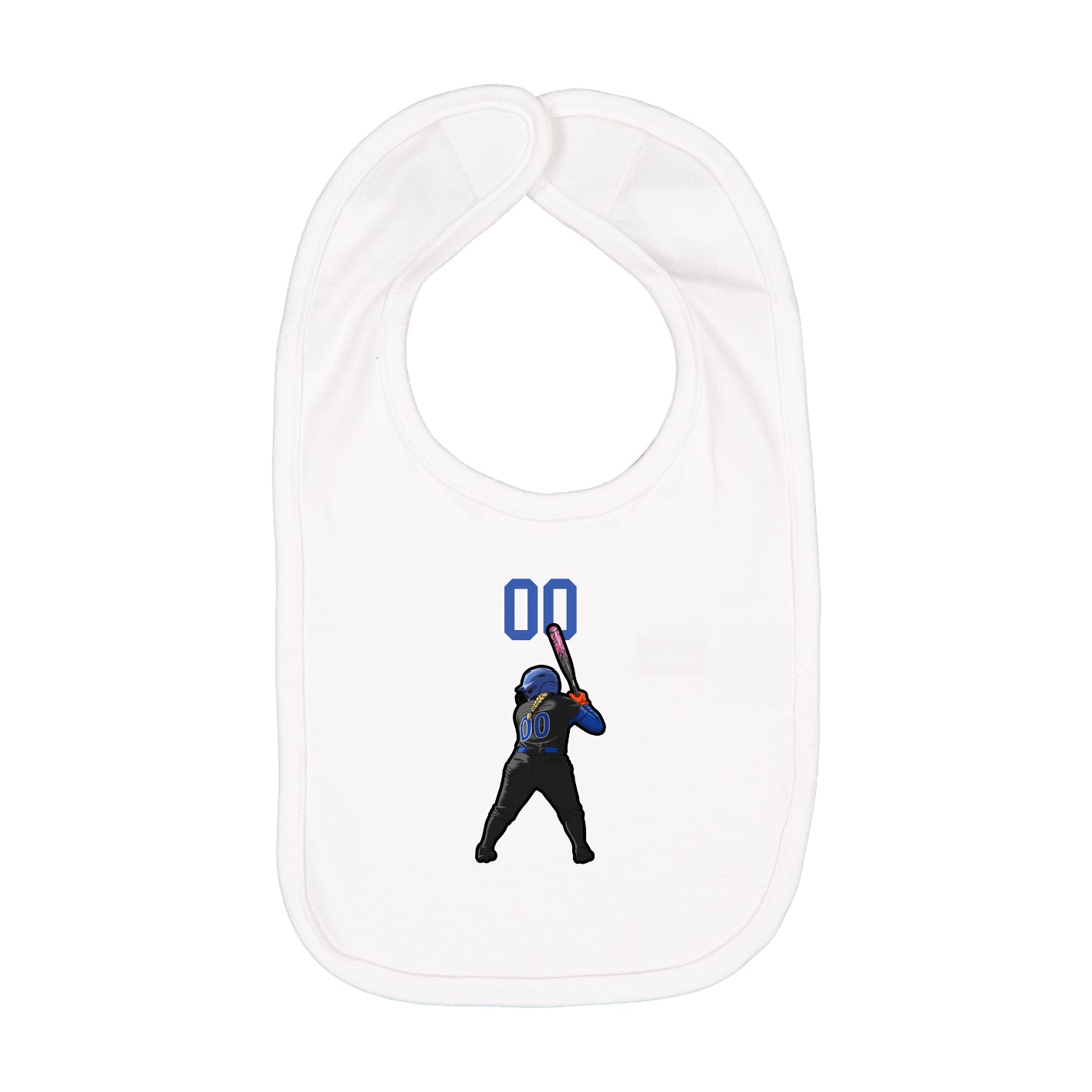 Infant Bib — Number Top in White
