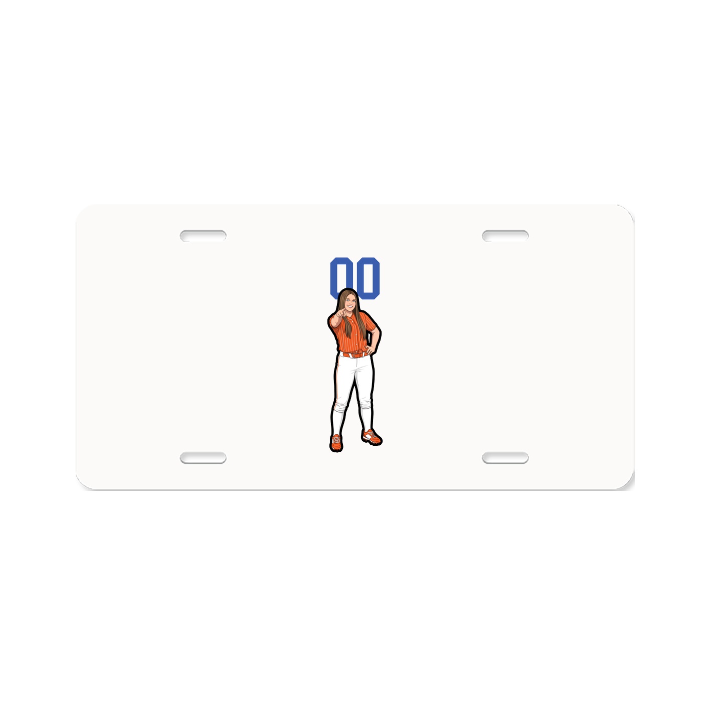 License Plate — Number Top in Classic