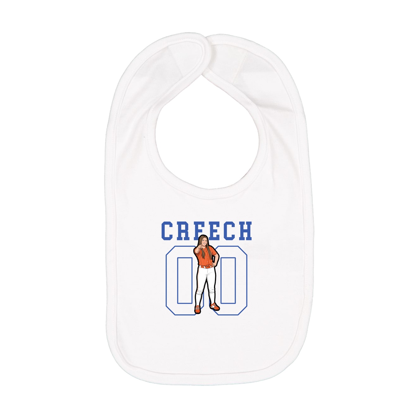 Infant Bib — Shirsey in White