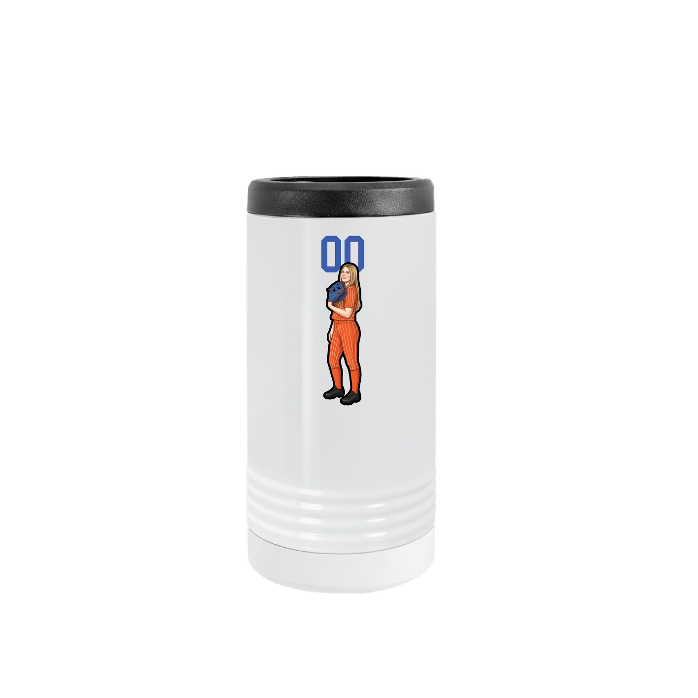 Slim Beverage Holder — Number Top in White