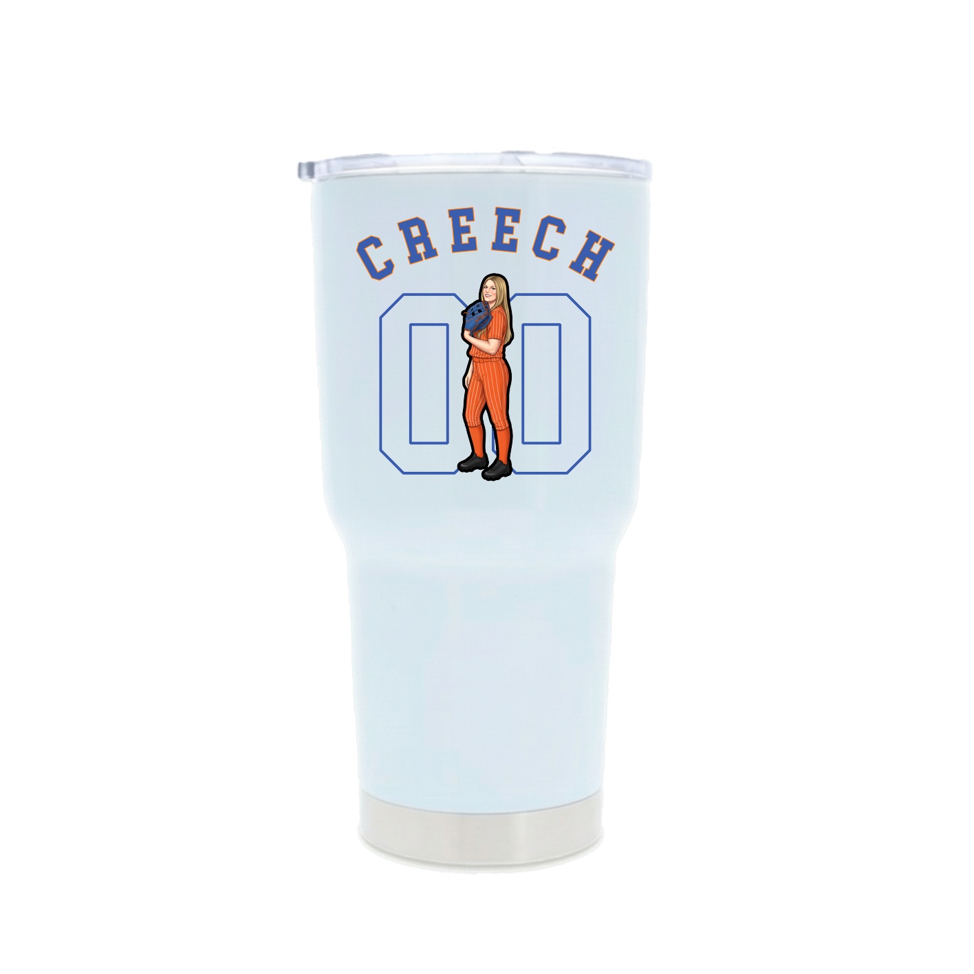 30oz Stainless Steel Tumbler — Shirsey Arch in White