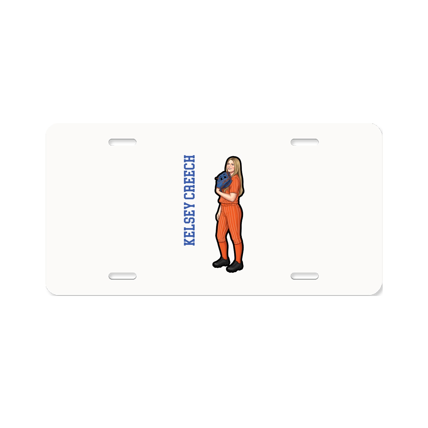 License Plate — Name Vertical in Classic