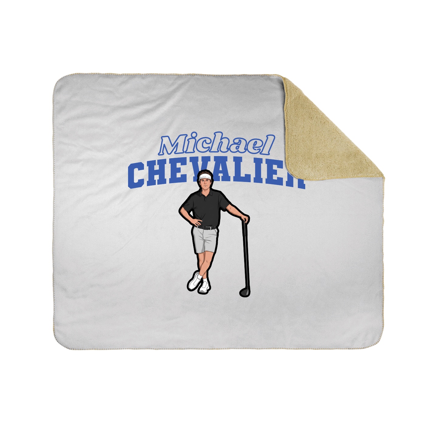 Throw Blanket — Name Arch in White