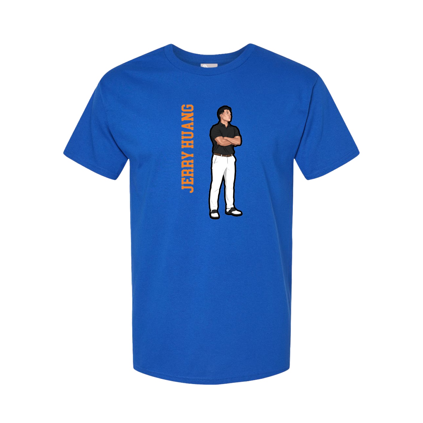 Youth Tee — Name Vertical in Royal