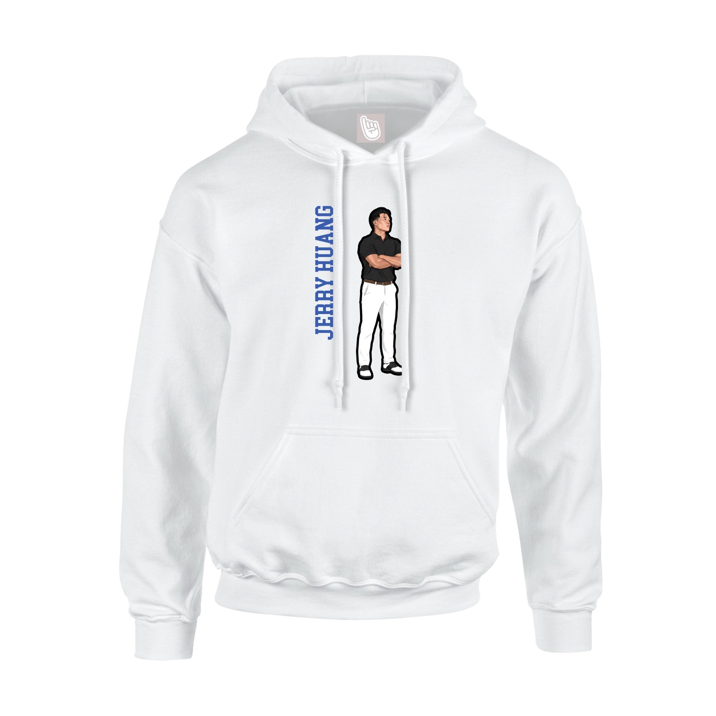 Hoodie — Name Vertical in White