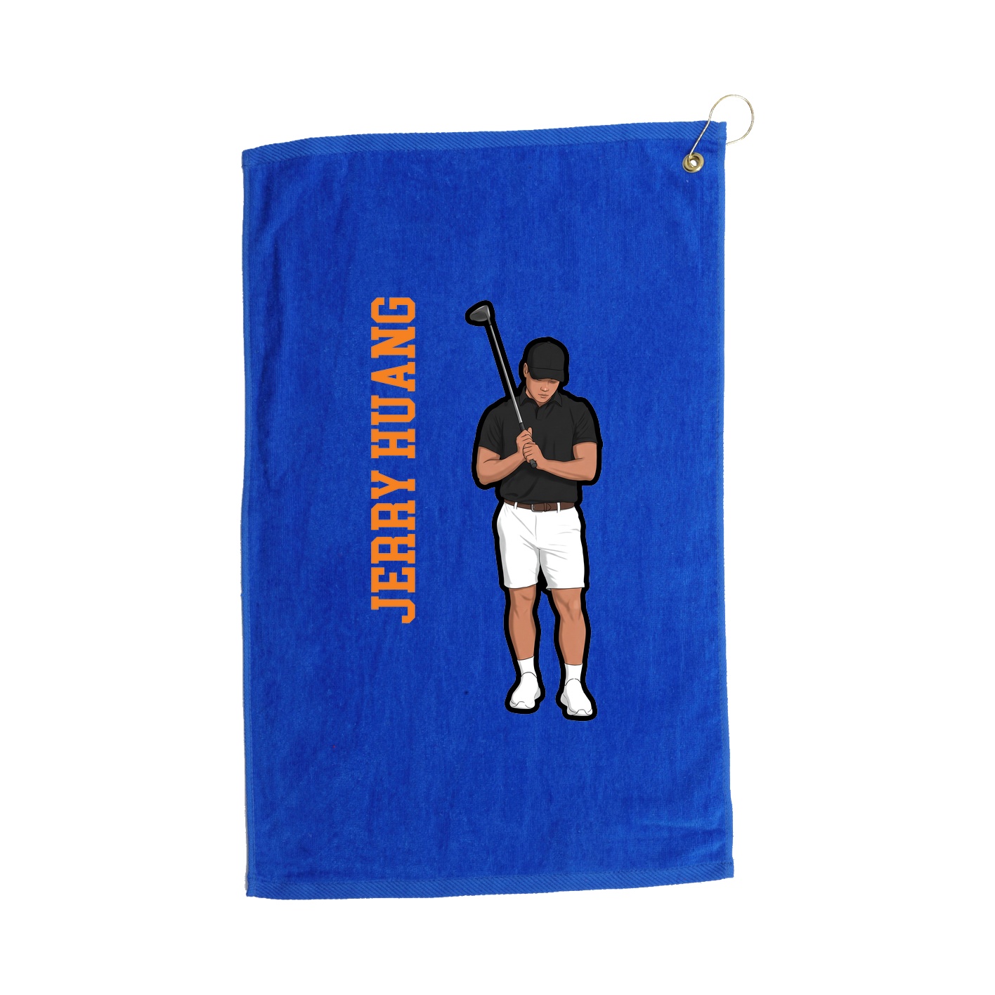 Golf Towel — Name Vertical in Royal
