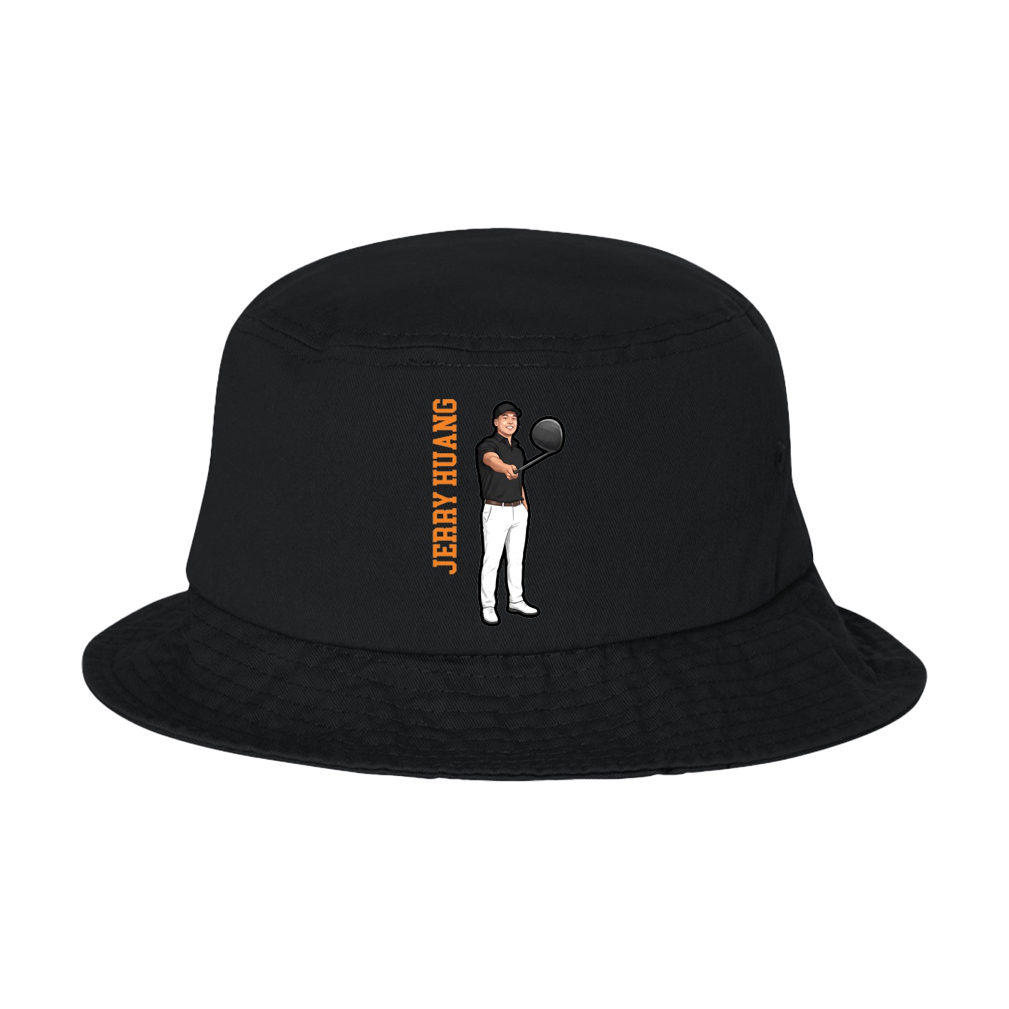Bucket Cap — Name Vertical in Black