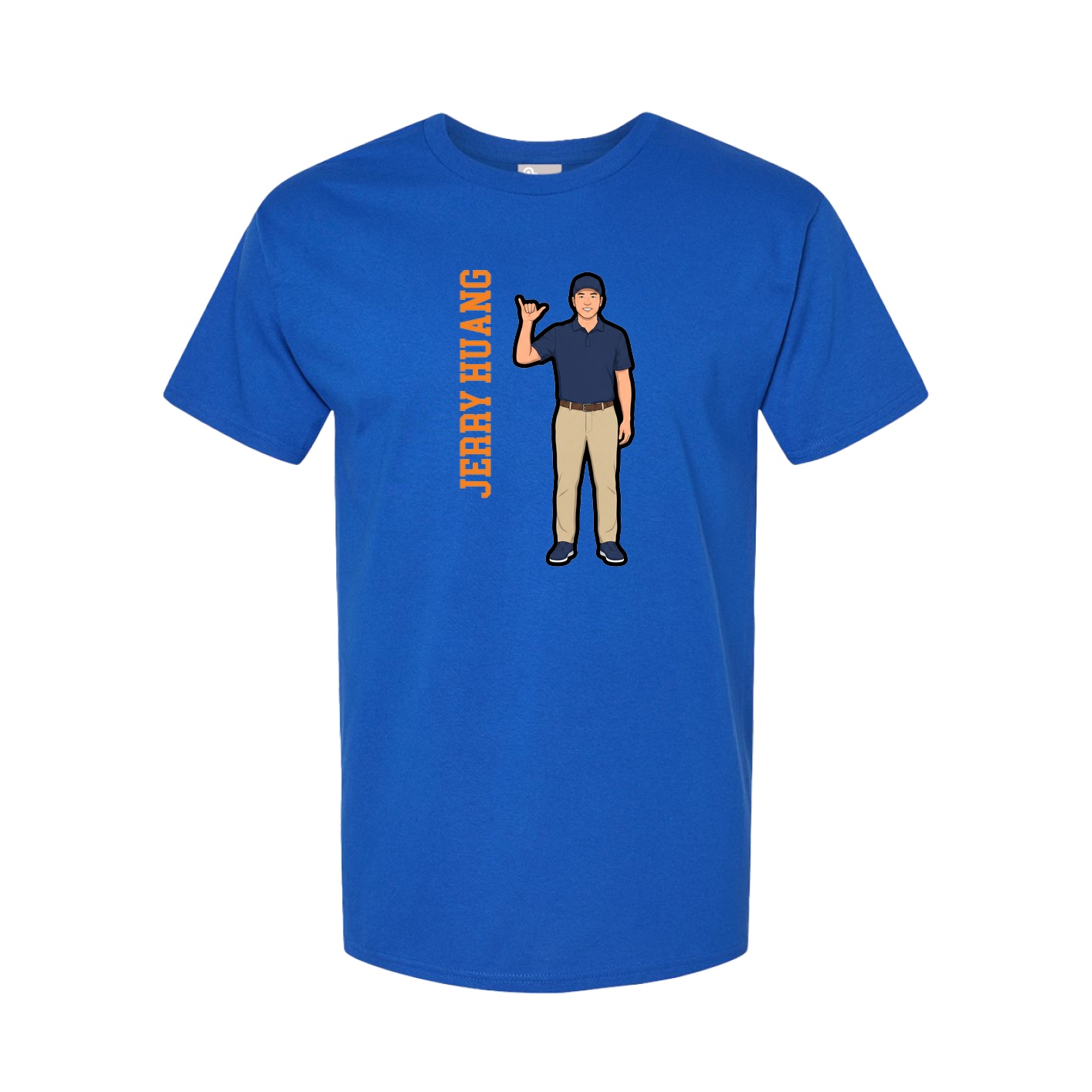 Tee — Name Vertical in Royal