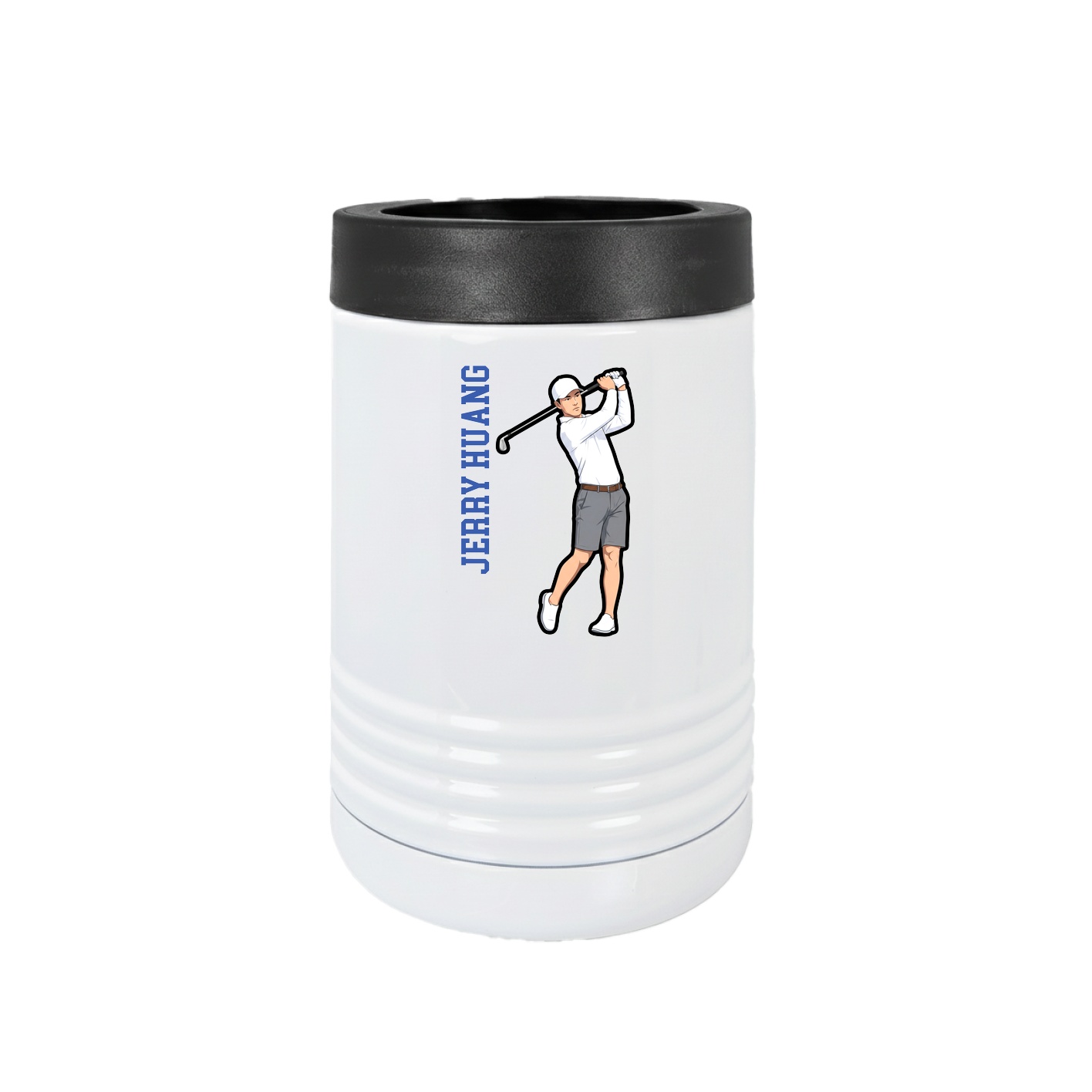 Beverage Holder — Name Vertical in White