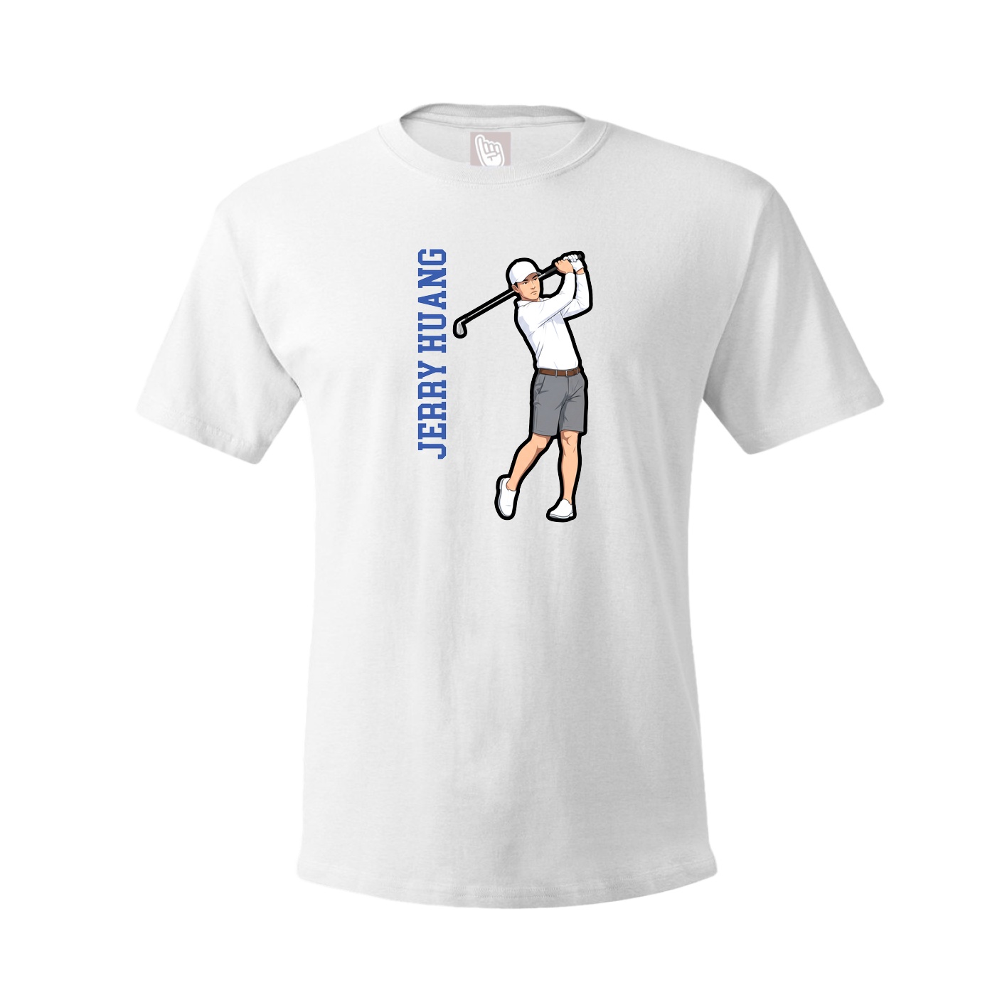 Youth Tee — Name Vertical in White