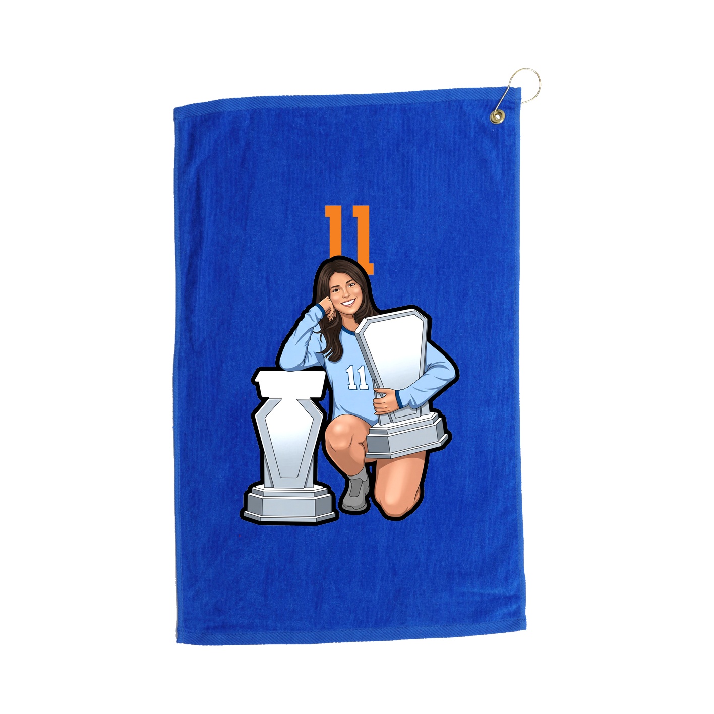Golf Towel — Number Top in Royal