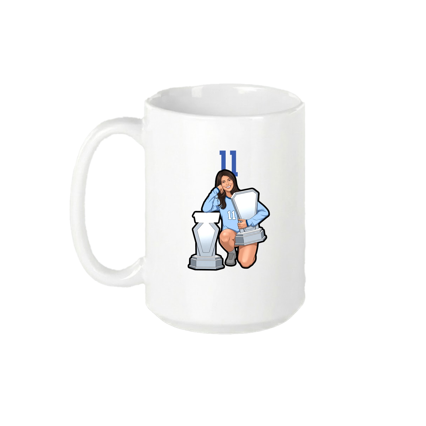 15oz Coffee Mug — Number Top in White