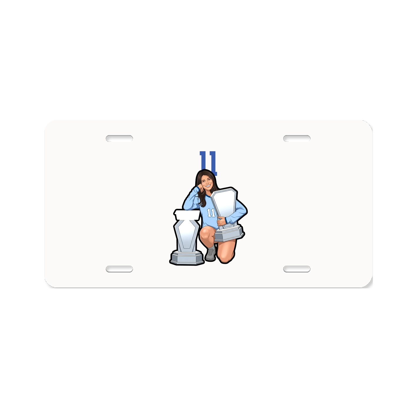License Plate — Number Top in Classic