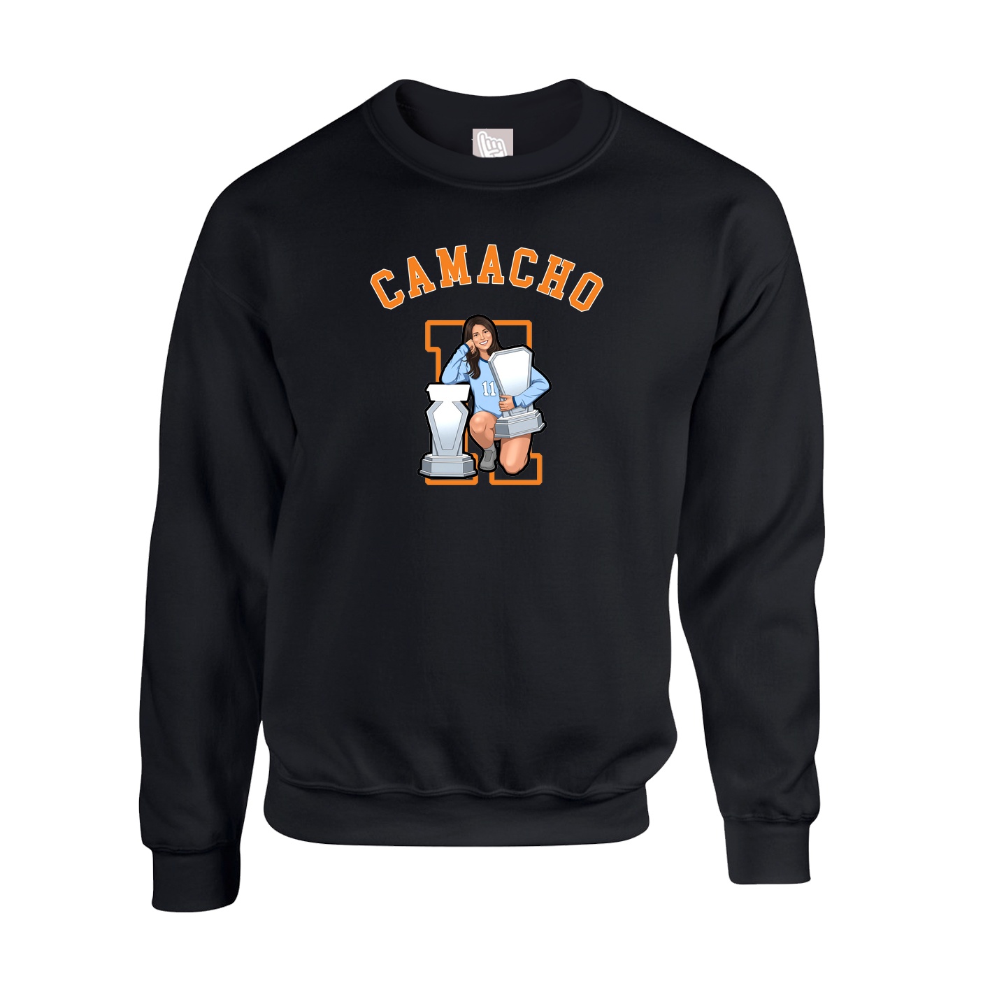 Fleece Crew — Shirsey Arch in Black