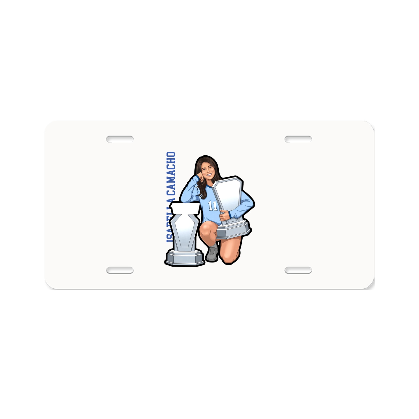 License Plate — Name Vertical in Classic