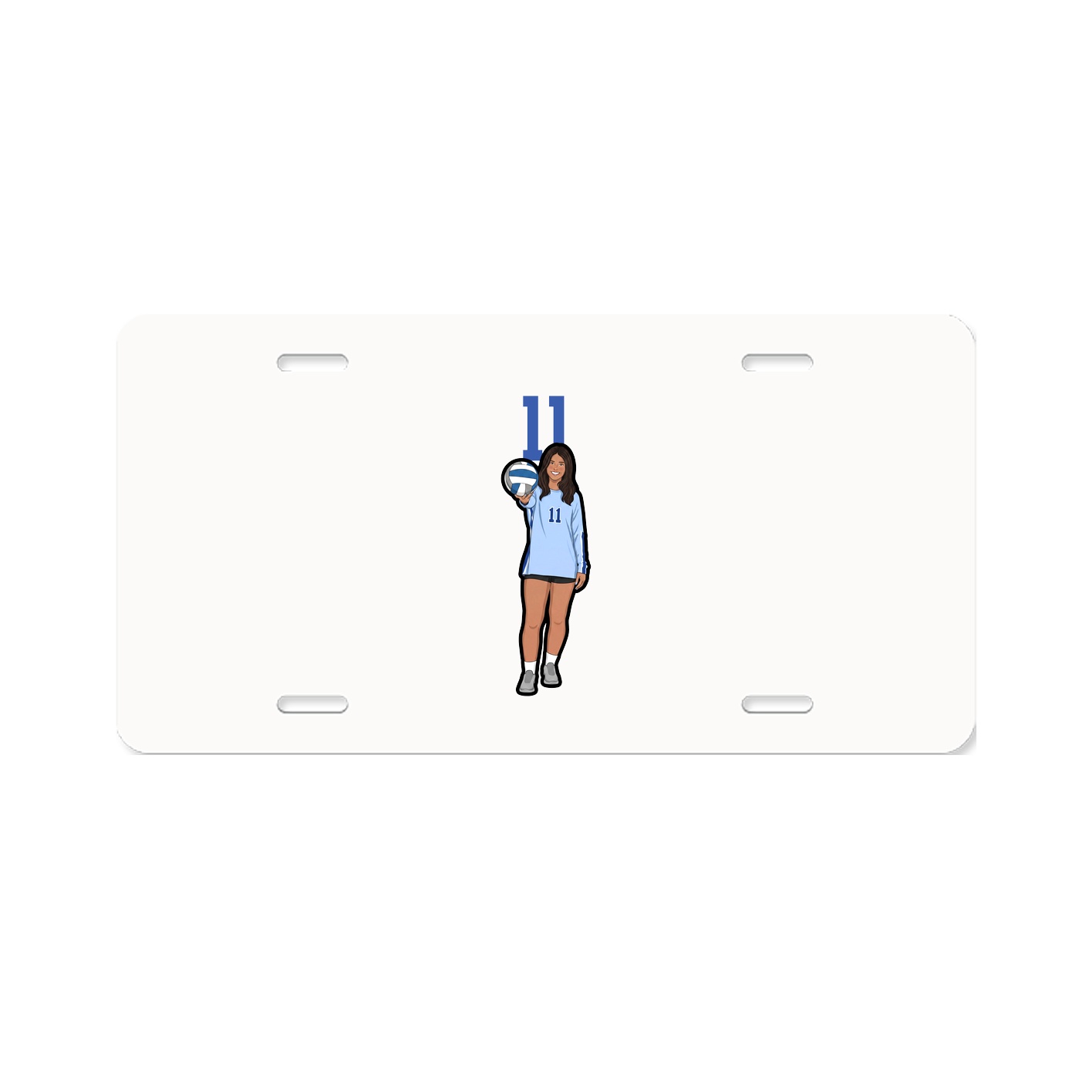 License Plate — Number Top in Classic