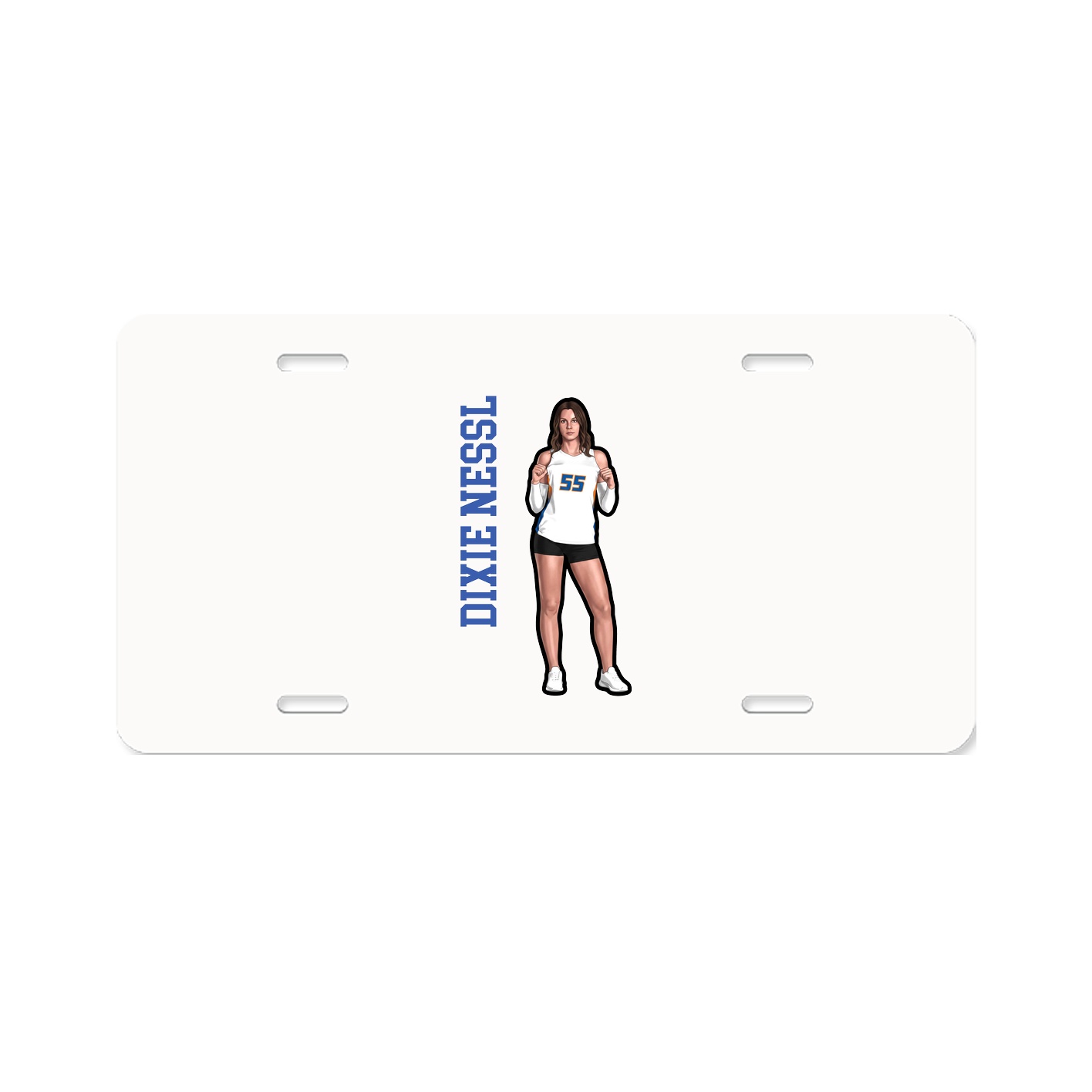 License Plate — Name Vertical in Classic