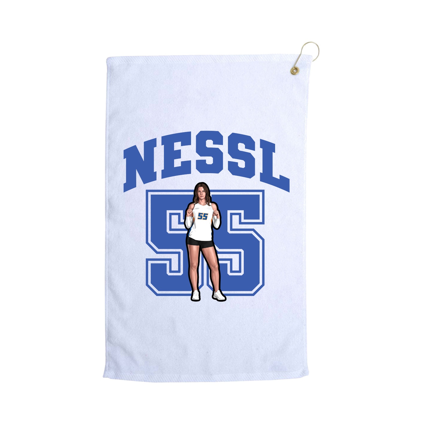 Golf Towel — Number in White