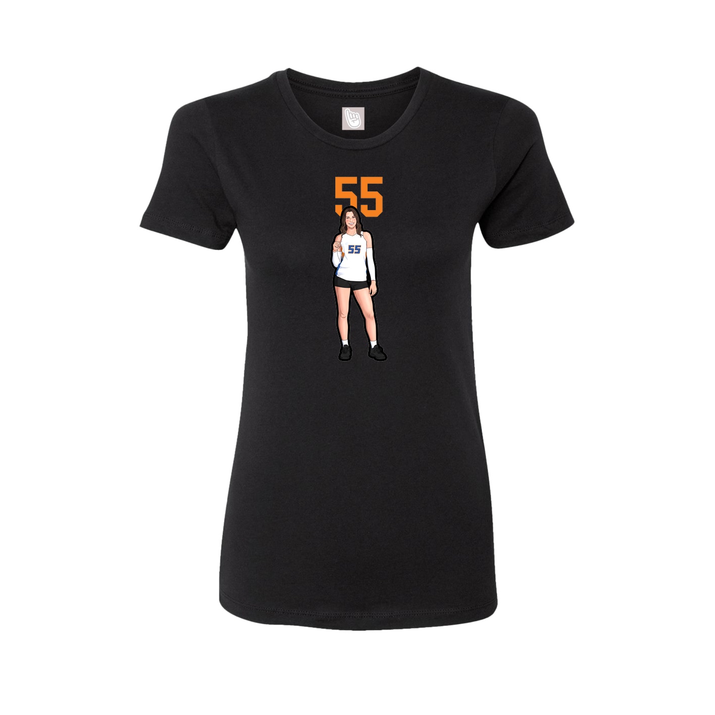 Womens Tee — Number Top in Black