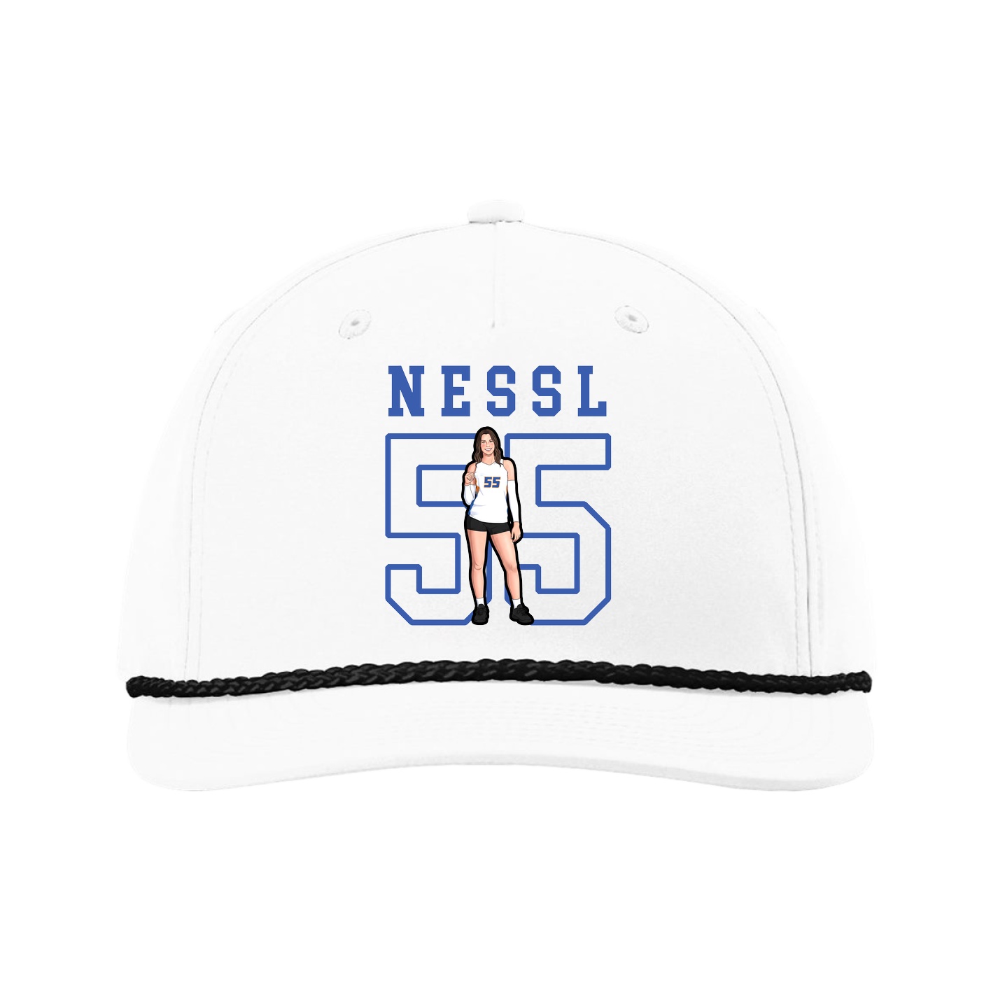 Five-Panel Classic Rope Cap — Shirsey in White