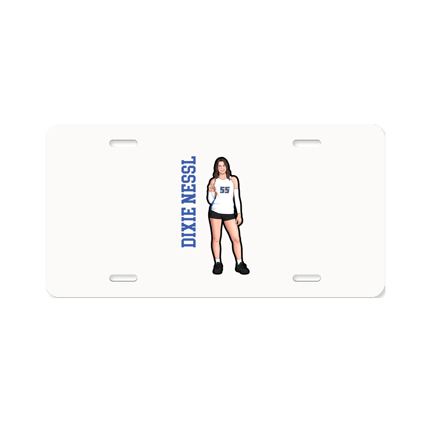 License Plate — Name Vertical in Classic