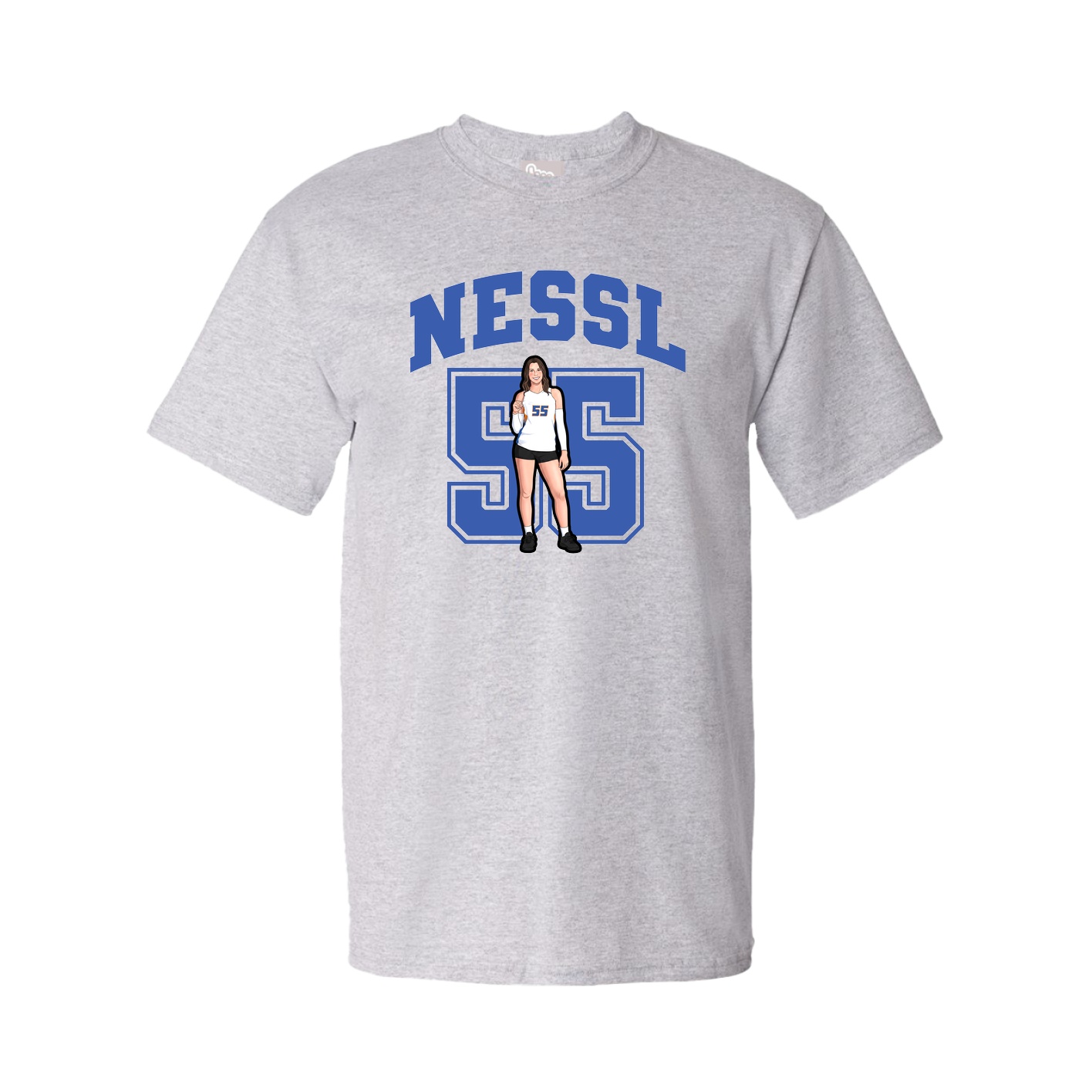 Youth Tee — Number in Grey