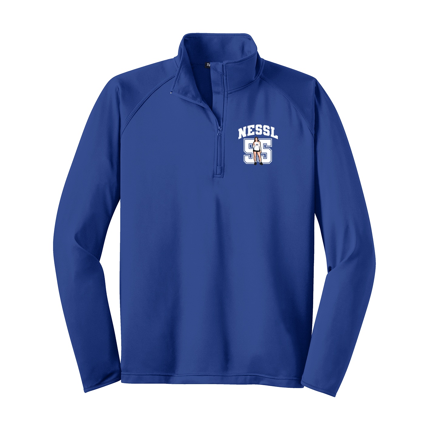 Q-Zip Pullover — Number in Royal