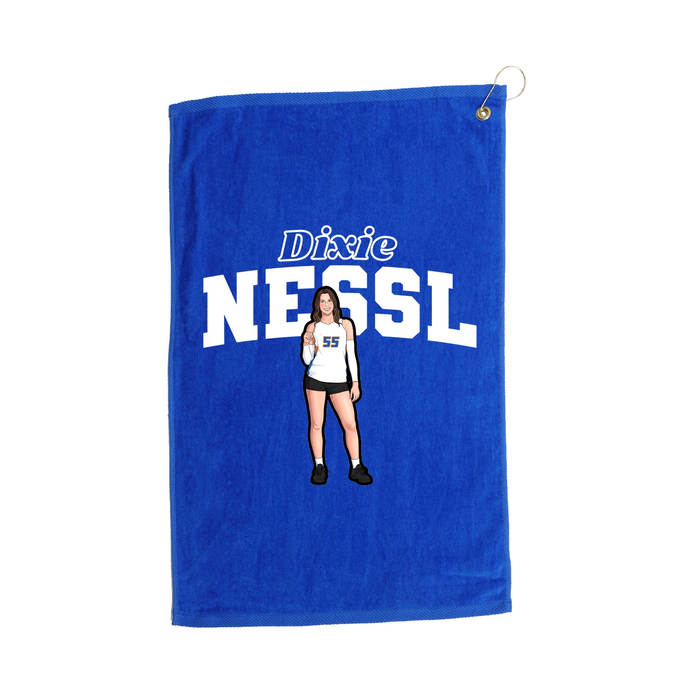 Golf Towel — Name Arch in Royal