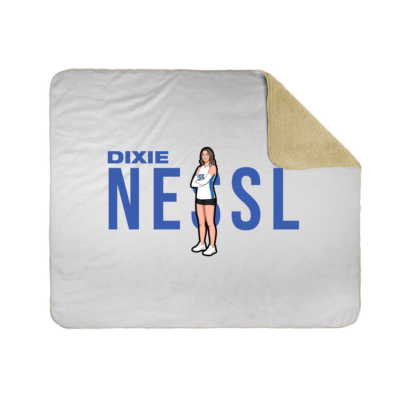Throw Blanket — Player Name in White